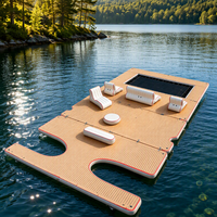 Nouvelle conception de ponton flottant gonflable en PVC Drop Stitch, plateforme flottante portable pour jet-ski pour piscines et stations balnéaires
