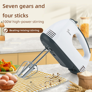 Batidora de Mano Eléctrica Inalámbrica al por Mayor, 4 Cuchillas, Control Automático de Perilla, 5+ Velocidades, Botón de Expulsión, Gancho para Masa, Batidor - Product Image 2