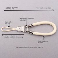 Cordon de téléphone simple en polyester, polyvalent pour l'extérieur, anti-perte, porte-clés universel, sangle pour bouteille d'eau, cordon pour tasse à poignée courte