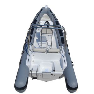 Bote Semirrígido Inflable de 6.8m <span class=keywords><strong>con</strong></span> Casco de Fibra de Vidrio PVC/HYPALON/ORCA, Diseño en V Profunda, Yate Deportivo <span class=keywords><strong>con</strong></span> <span class=keywords><strong>Motor</strong></span> Fuera de Borda - Product Image 5