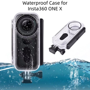 Carcasa impermeable para <span class=keywords><strong>Insta360</strong></span> <span class=keywords><strong>ONE</strong></span> <span class=keywords><strong>X</strong></span>, a prueba de salpicaduras, a prueba de polvo, a prueba de lluvia, a prueba de golpes, accesorio para cámara de acción - Product Image 1