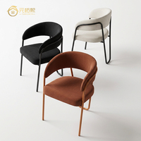 Fauteuil de salon de luxe léger au design italien avec structure en acier inoxydable pour salle à manger, restaurant et chambres d'hôtel