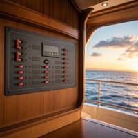 Tableau électrique marin haut de gamme pour yacht et bateau, 12V 24V CC 220V CA, avec disjoncteur et compteur numérique pour camping-cars