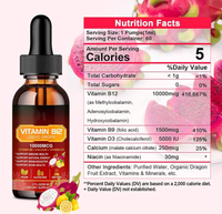 Gouttes liquides de vitamine B12 à marque privée OEM/ODM, supplément de méthylcobalamine pour adultes, non destiné aux femmes enceintes ou aux nouveau-nés