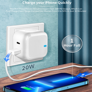 2025 tốt nhất người bán du lịch Sạc Adapter QC3.0 pd20w USB-A + C đa cổng USB C sạc với LED ánh sáng - Product Image 3