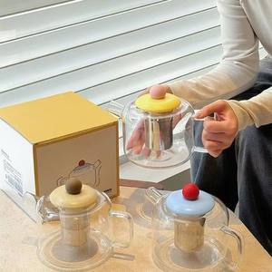 Health-preserving teapot, high-temperature resistant, <b>large</b> capacity, cold flower <b>tea</b> <b>pot</b>, glass <b>tea</b> set - Product Image 2