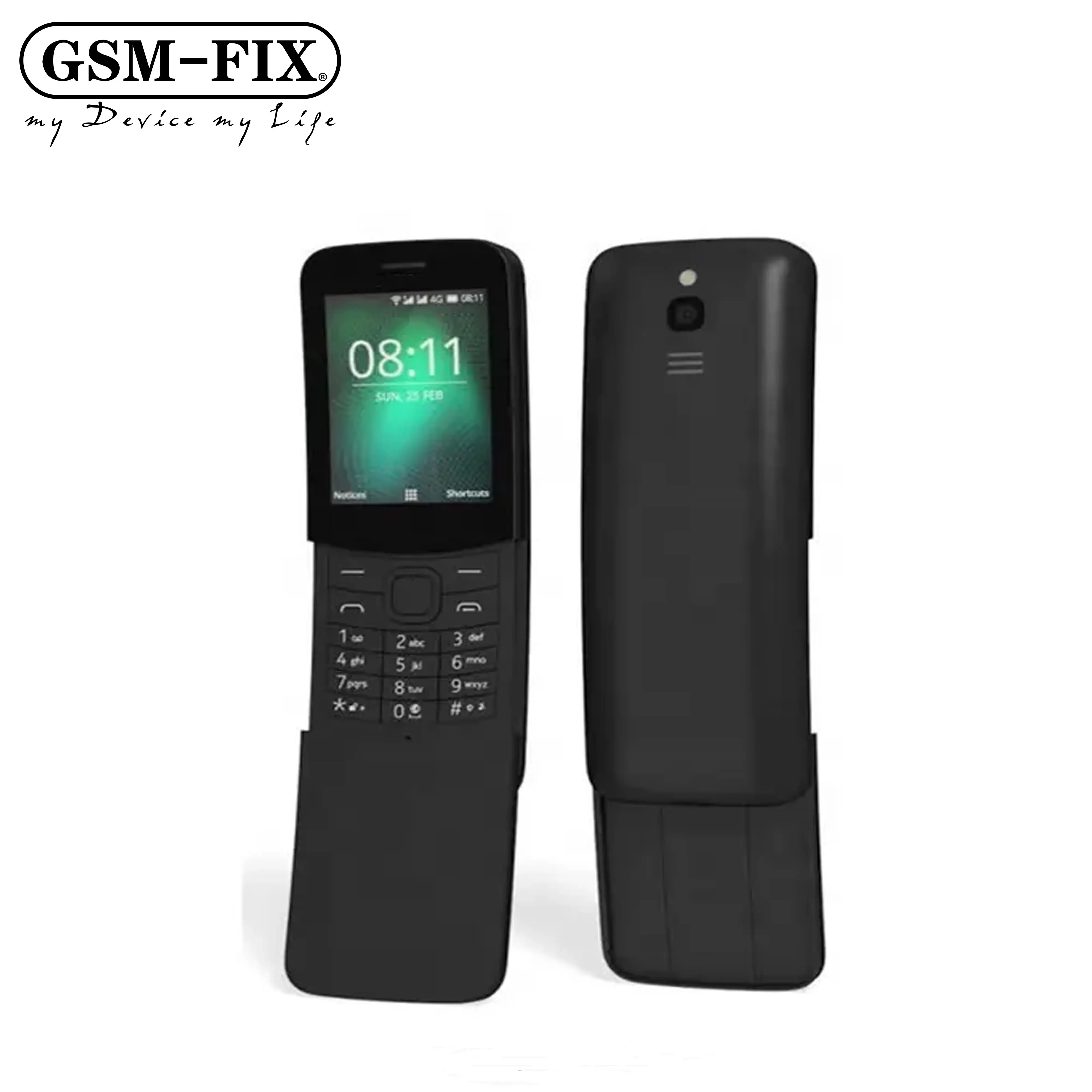 Nokia 8110 4G 에 대한 GSM-FIX 베스트 바이 원래 공장 잠금 해제 슈퍼 저렴한 클래식 슬라이더 모바일 휴대 전화