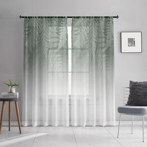 JA Tende Trasparenti a Tubo in Terylene in Due Pezzi Stampa Digitale a Foglia Misure Personalizzabili Stile Moderno Disponibili per Tutte le Stagioni - Product Image 4