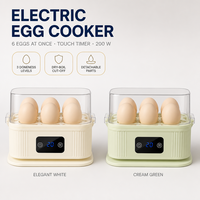 Mini Cuiseur à Œufs Électrique en Plastique avec Arrêt Automatique, Appareil de Petit-Déjeuner Multifonctionnel Portable pour Dortoir et Maison