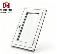 Venta Directa de Fábrica, Ventanas Abatibles Horizontales Modernas de UPVC, Doble Acristalamiento, Vidrio Templado, Resistentes al Viento, Garantía de 5 Años