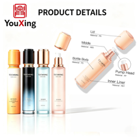 Bouteille de toner cosmétique en PET personnalisée de bonne qualité à prix abordable, avec bouchon à vis, petite bouteille de voyage pour soins quotidiens du corps
