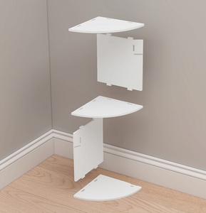 Estantería de esquina moderna para sala de estar, estante de almacenamiento de múltiples capas, esquina de partición semicircular montada en la pared Triangular - Product Image 6