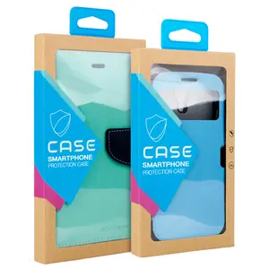 Gran oferta, Funda personalizada para teléfono móvil, caja Kraft al por menor, paquete de Caja, embalaje