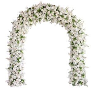 Arche de fleurs blanches pour mariage, arche de fleurs artificielles, arche de mariage, décoration florale fraîche - Product Image 4