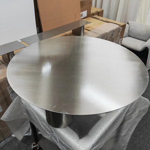 <span class=keywords><strong>Tavolino</strong></span> da Caffè Moderno <span class=keywords><strong>Rotondo</strong></span> Quadrato Anti-Impronta in Acciaio Inossidabile, Tavolo d'Accento dal Design Elegante in Metallo per Interni Contemporanei - Product Image 3