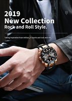 Montre-bracelet chronographe à quartz de qualité supérieure pour homme, avec double cadran analogique, fabriquée à Shenzhen, Chine
