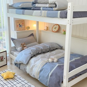 High End Customized 3 Piece 100% Cotton Student <b>Single</b> Size Printed Comforter <b>Bedding</b> Set for Home Use - Product Image 1