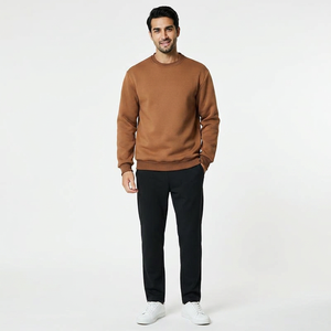 Sudadera Casual de Algodón para Hombre, Cuello Redondo, Suave, Ajuste Holgado, Ideal para Viajes, Gimnasio o Uso Diario en Primavera y Otoño - Product Image 1