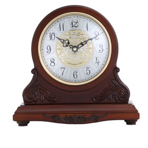 Wooden Table <strong>Clock</strong> Solid Wood Battery Operated Silent Mantle <strong>Clock</strong> for Living Room, Fireplace, Office, Desk, Shelf &amp; Home Decor - Product Image 1