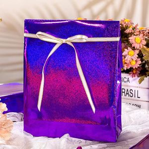 Wholesale Custom Original Purple Laser Metallic Holographic Iridescent Point Gift <b>Wrapping</b> <b>Paper</b> for Birthday Gift Packaging - Product Image 2