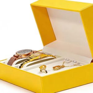 Boîte de rangement rectangulaire de protection pour montres, colliers et bagues – Coffret cadeau pour bijoux et montres – Offre spéciale - Product Image 1