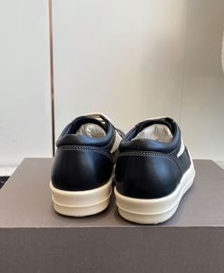 Nuevos Zapatos Deportivos de Cuero Genuino Negro, Zapatos Casuales para Hombre de Alta Calidad con Suela de Goma, Modernos y a la Moda - Product Image 3
