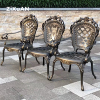 Terrasse extérieure jardin en fonte d'aluminium chaises et tables chaise de cour maison dernier étage balcon tables et chaises extérieures