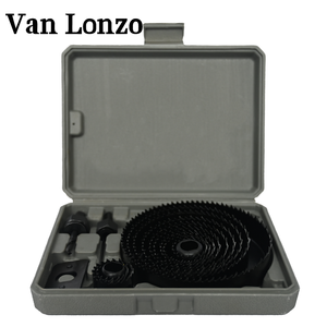Jeu de 17 forets multifonctionnels Van <span class=keywords><strong>Lonzo</strong></span> 19-127 mm en acier au carbone avec queue hexagonale pour cloisons sèches/panneaux de bois, boîte en plastique, pour perçage de trous dans le bois - Product Image 2