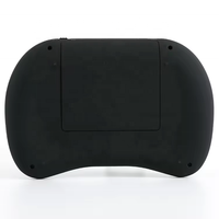 3 Warna Backlit I8 2.4G Air Mouse Super Mini Keyboard Nirkabel Touchpad Pegangan Kode Tetap 4 Tombol Silikon