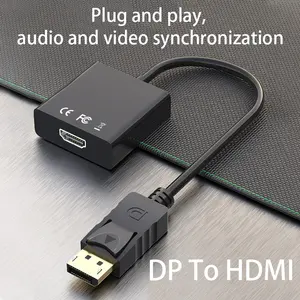 Jasoz高品質ディスプレイポート-HDMIケーブルアダプターオス-メスDP-HDMIコンバーターアダプター