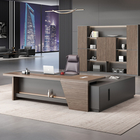 Bureau en bois haut de gamme pour PDG | Bureau de direction avec serrure à combinaison | Bureau moderne facile à assembler