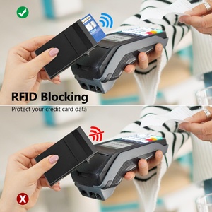 Men's Minimalist Business RFID Blocking Slim Wallet Pop-up Metal Card Case for Money and Notes Credit Card Holder - Product Image 6