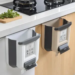 Mini Small Cabinet Wand montage Hängende Mülleimer Mülleimer Mülleimer für Küche Faltbarer zusammen klappbarer klappbarer Kunststoff