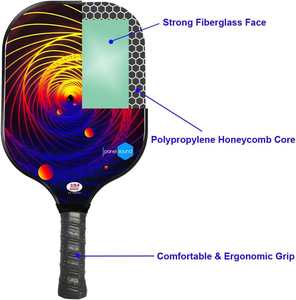 Raquette de pickleball légère personnalisée en usine, surface en <span class=keywords><strong>graphite</strong></span>, noyau en polypropylène en nid d'abeille en fibre de carbone, raquette pique - Product Image 2
