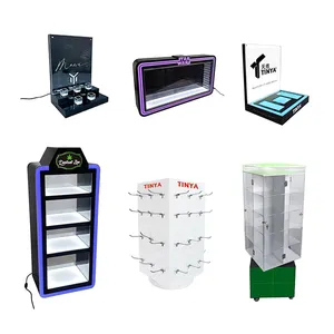 Smoke Shop Display Rack Acrylic Counter Top Display Stand Custom Acrylic Display Shelf