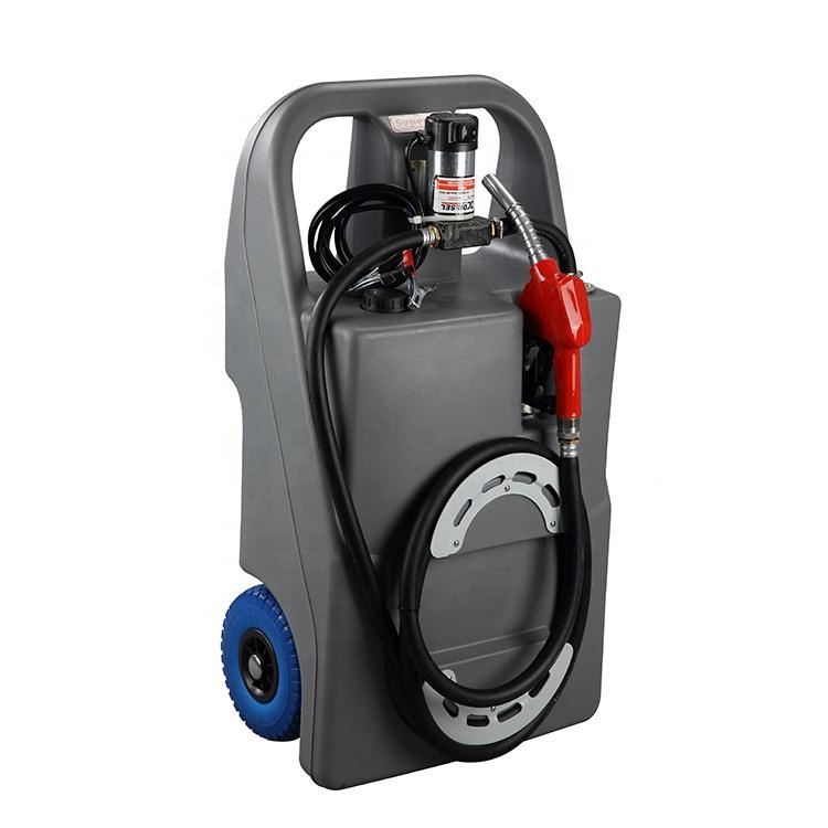 Портативный дизельный бак л с электрическим насосом 12 В, пластиковый дизельный бак на колесах для мобильной заправки