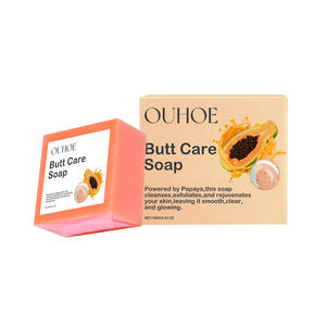 OUHOE Produit bio pour la peau des fesses Savon de soin des fesses hydratant et lissant pour réduire l'acné Exfoliant raffermissant Lifting Extrait de papaye - Product Image 1