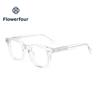 Lunettes Vintage en Acétate Flowerfour FFM3010 pour Adultes, Monture Épaisse Pleine, Lunettes Optiques, Montures de Lunettes de Mode