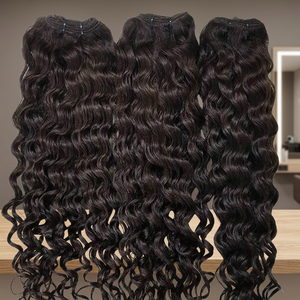 Cabello Humano Virgen Remy 100% Sin Procesar al por Mayor, Doble Trama a Máquina, Ondulado Natural, Ondulado Profundo Suelto, Cabello de Templo Indio, Todos los Colores - Product Image 2