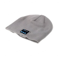 Sombrero Música Venta al por mayor Auriculares inalámbricos Knittedcap Customwovenlabel Embroideryleatherpatch logo Gorro de lana