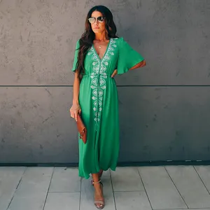 Women Tops Blouses And T Shirts Beach Bohemian Dresses Kaftan Manufacture