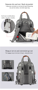 En gros Portable Maman <span class=keywords><strong>Sac</strong></span> Multifonctionnel Étanche <span class=keywords><strong>Sac</strong></span> De Plage Grand Espace Solide Conception Florale Rechargeable Couche Carton - Product Image 4