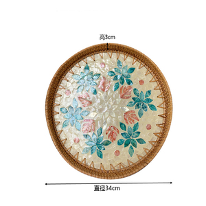 2025 Mới Mây Dệt Vỏ Khay Cho Phòng Khách Nhà Sáng Tạo Dệt Snack Lưu Trữ Giỏ Đồ Ăn Nhẹ Và Giỏ Trái Cây - Product Image 6