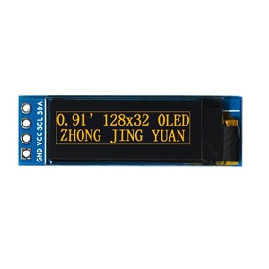โมดูลจอแสดงผล OLED ขาวดำขนาด 0.91 นิ้ว 128×32 SSD1306 อินเทอร์เฟซ I2C แผงหน้าจอ OLED ขนาดเล็ก - Product Image 4