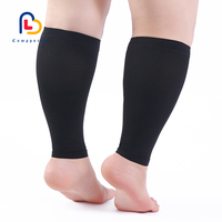 Chaussettes de compression unisexes sans pied 23-32mmHg attelles tricotées sous pression pour gonfler les varices du mollet