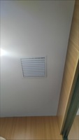 Diffuseur d'air carré ABS à double couche réglable 200x200, grille de ventilation CVC pour bureau, centre commercial, musée, aéroport