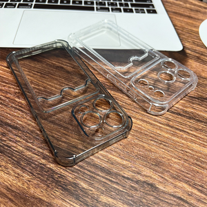 Tempat Kartu Foto TPU Transparan dengan Slot Kartu untuk iPhone 6 7 8 XS XR 11 12 13 14 15 16 17 Pro Max 16E - Product Image 5