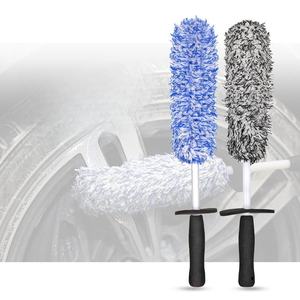 Cepillo de Felpa Premium para Lavado de Autos, Cepillo para Ruedas con Mango Antideslizante, Fácil de Limpiar Llantas, Radios y Barriles de Rueda, Accesorios para Autos - Product Image 2