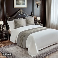 Drap de lit décoratif pour hôtel, serviette de pied de lit, couvre-lit pour maison d'hôtes, bande décorative à motif plantes et fleurs de couleur unie, chemin de table