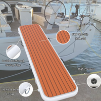 Rampe d'accès gonflable robuste pour quai, yacht marin et plateforme aquatique